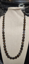 Necklace: tiger's eye and hematite