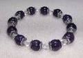Bracelet: Amethyst and quartz single strand