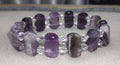 Bracelet: Amethyst with Quartz - 7"