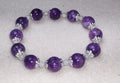 Bracelet: Amethyst and moonstone single strand