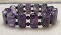Bracelet: Amethyst with Black Tourmaline - 6"