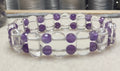 Bracelet: Quartz with Amethyst - 7"