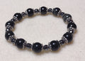 Bracelet: Rainbow Obsidian and Hematite