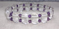 Bracelet: Quartz With Amethyst - 6"