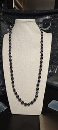 Necklace: single strand - Blue Goldstone