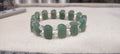 Bracelet: Green Adventurine with Quartz - 7"